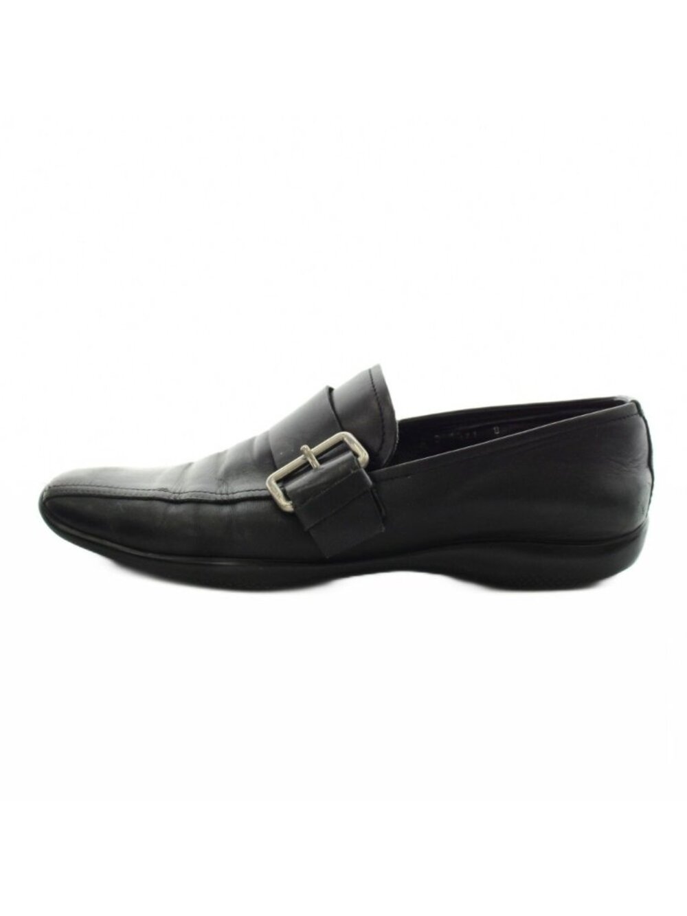 Prada Sport Business Shoes Monk Strap Leather 8 Black - Picture 2 of 9